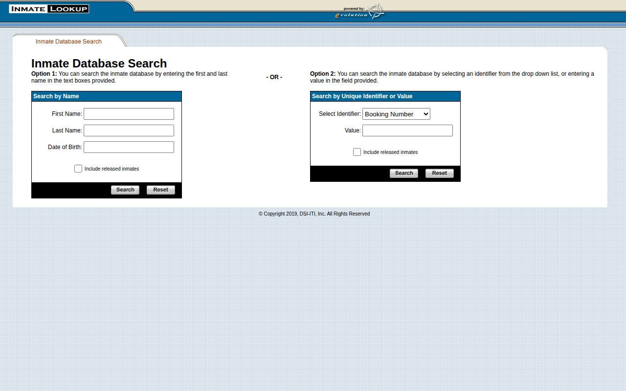 Bergen County current-custody roster interface in New Jersey